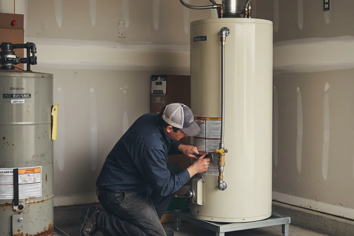 Water heater and shutoff valve replacement in Glenview
